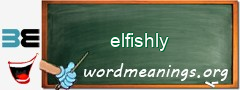 WordMeaning blackboard for elfishly